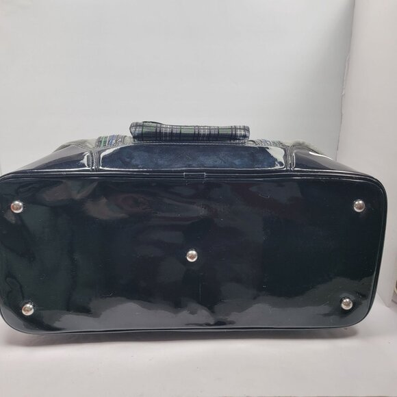 Nike Plaid Patent Gray With Black Accent Duffle Bag - Picture 5 of 10